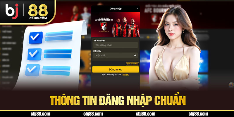Thông tin đăng nhập chuẩn